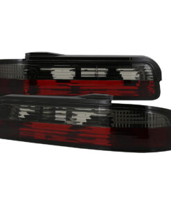 SpecD 89-94 Nissan 240SX S13 Coupe Tail Lights (Chrome Housing/Red Smoke Lens)