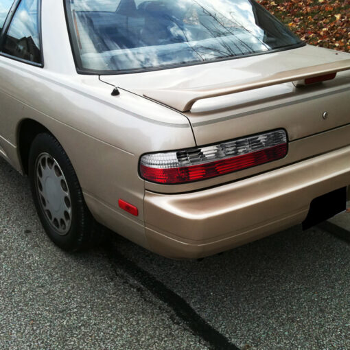 SpecD 89-94 Nissan 240SX S13 Coupe Tail Lights (Chrome Housing/Red Clear Lens) - Image 4