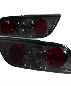 SpecD 89-94 Nissan 240SX S13 Hatchback Tail Lights (Chrome Housing/Smoke Lens)