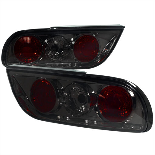SpecD 89-94 Nissan 240SX S13 Hatchback Tail Lights (Chrome Housing/Smoke Lens)