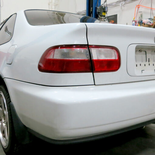 SpecD 1992-1995 Honda Civic Tail Lights (Chrome Housing/Red Clear Lens) - Image 2