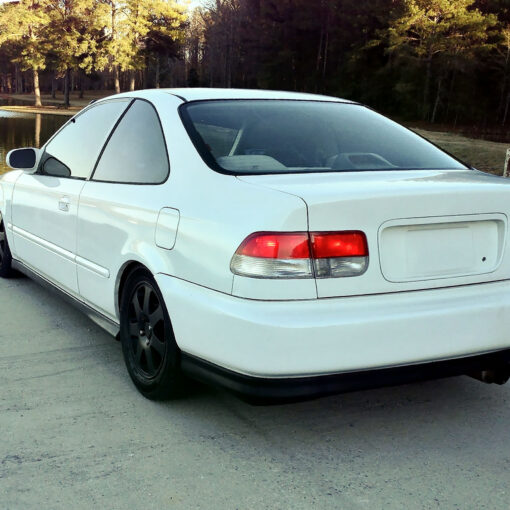 SpecD 1996-2000 Honda Civic Coupe Tail Lights (Chrome Housing/Red Clear Lens) - Image 2