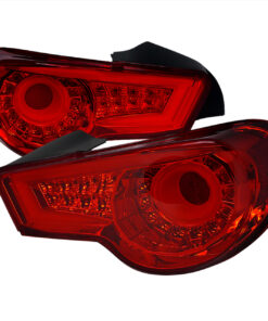 SpecD 2012-2016 Scion FRS/ Subaru BRZ/ Toyota 86 Sequential LED Tail Lights (Chrome Housing/Red Lens)