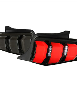 SpecD 2010-2012 Ford Mustang Sequential LED Tail Lights (Glossy Black Housing/Smoke Lens)