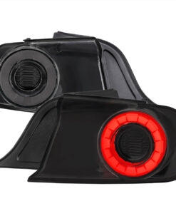 SpecD 2015-2022 Ford Mustang Coupe/Convertible LED Tail Lights (Glossy Black Housing/Smoke Lens)