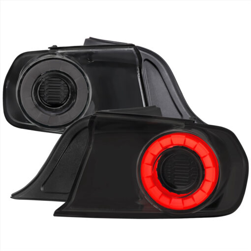 SpecD 2015-2022 Ford Mustang Coupe/Convertible LED Tail Lights (Glossy Black Housing/Smoke Lens)
