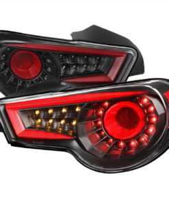 SpecD 2012-2016 Scion FRS/ Subaru BRZ/ Toyota 86 LED Tail Lights (Satin Black Housing/Clear Lens)