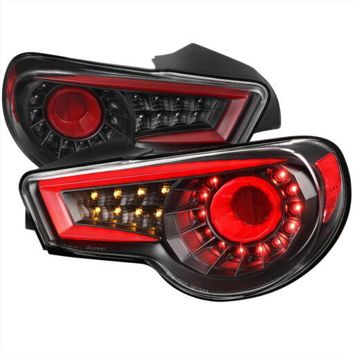 SpecD 2012-2016 Scion FRS/ Subaru BRZ/ Toyota 86 LED Tail Lights (Satin Black Housing/Clear Lens)