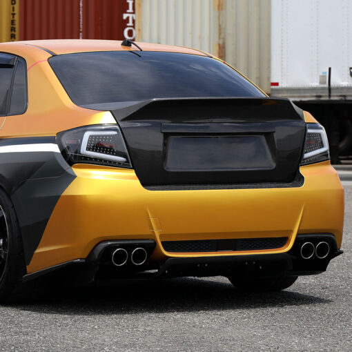 SpecD 2008-2014 Subaru Impreza WRX/STI LED Sequential Turn Signal Tail Lights (Matte Black Housing/Clear Lens) - Image 2