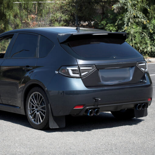 SpecD 2008-2014 Subaru Impreza WRX Hatchback LED White Sequential Tube Tail Lights (Matte Black Housing/Clear Lens) - Image 2